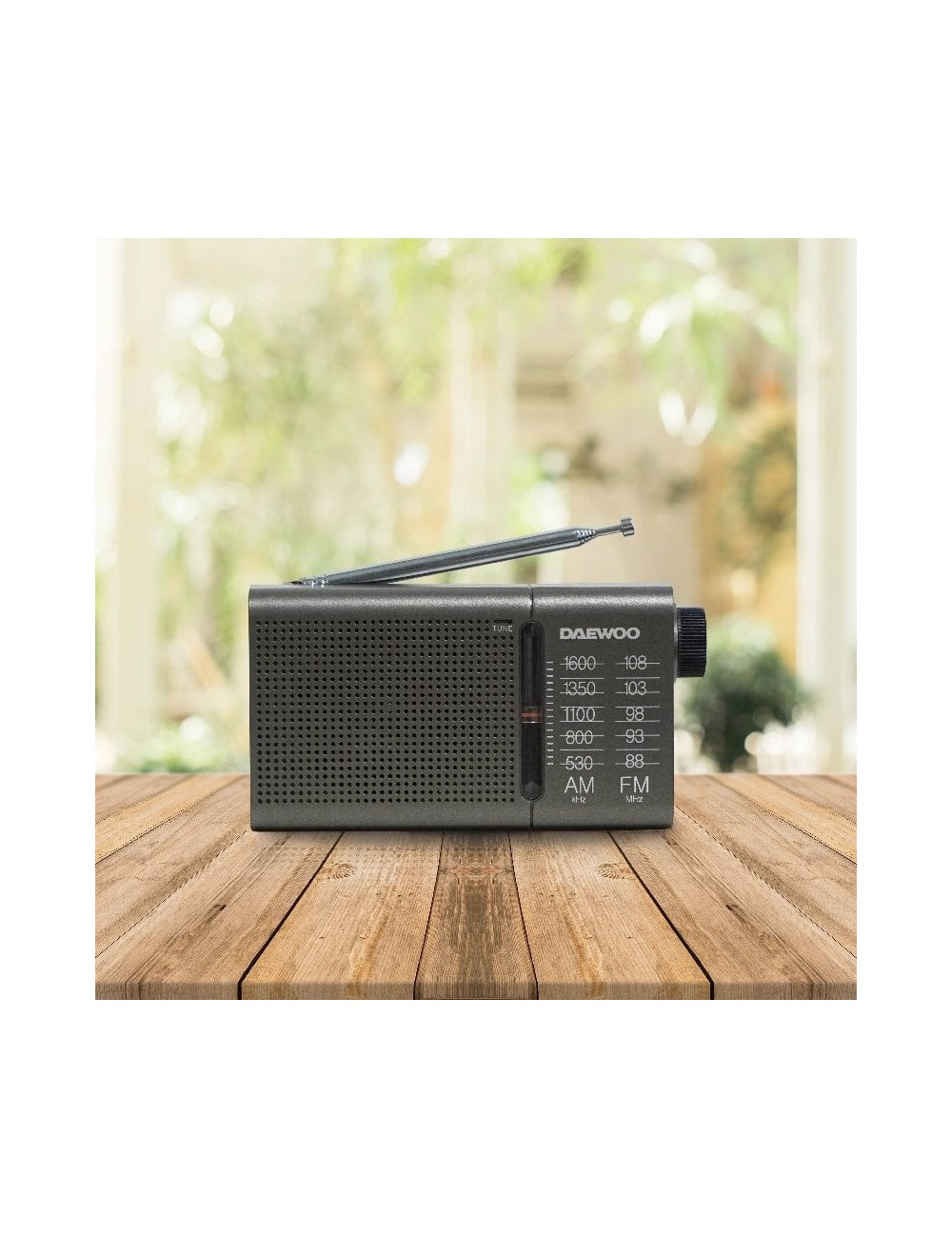 Radio Portátil Daewoo DW1035/ a Pilas/ Gris Oscuro