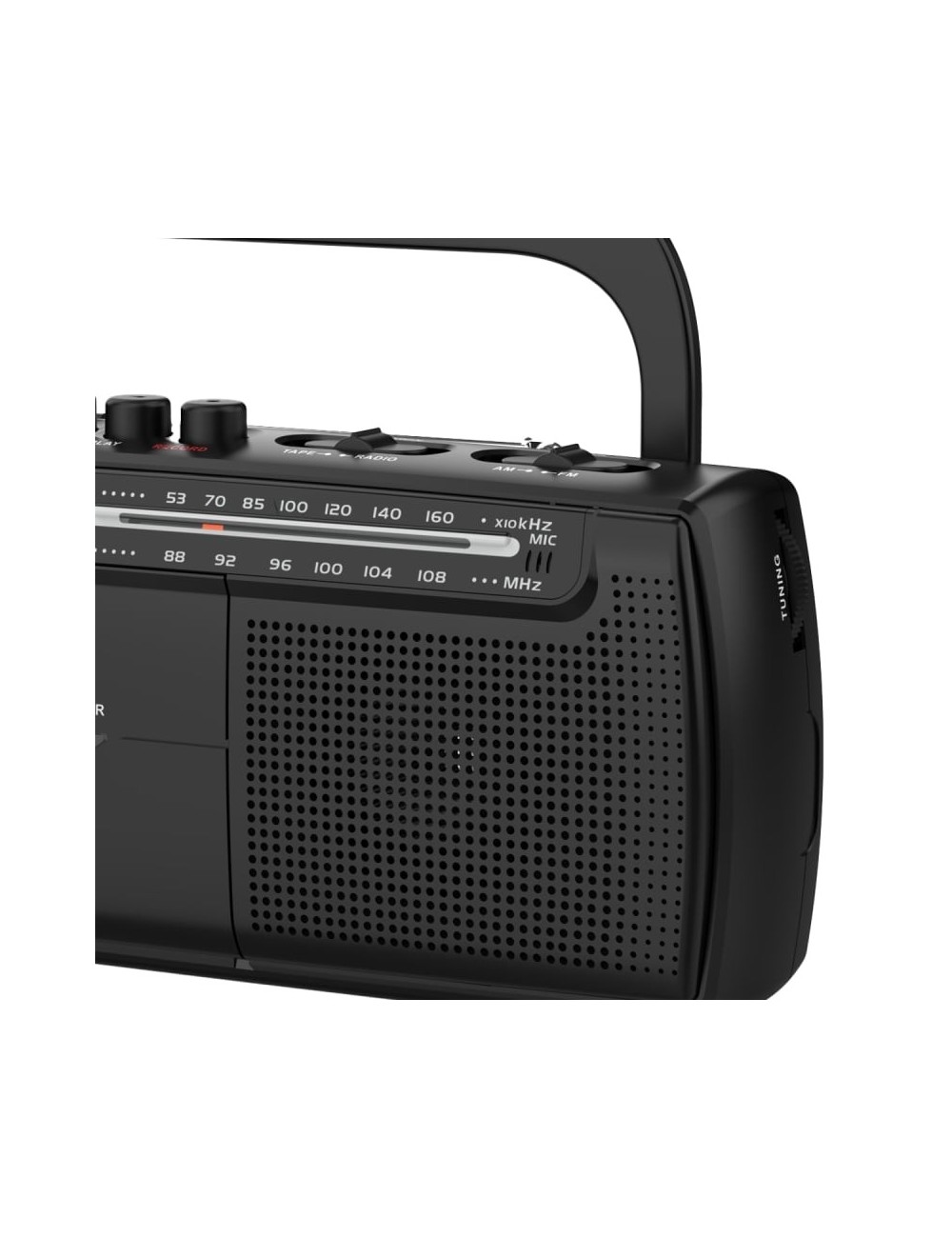 Radio Cassete Daewoo DW1108/ con Cable/ a Pilas/ Negra