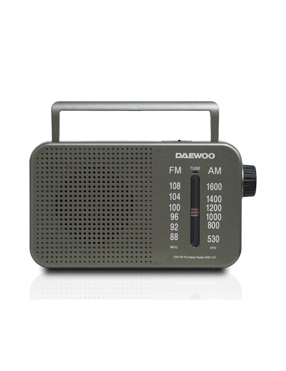 Radio Portátil Daewoo DW1121/con Cable/ a Pilas/ Gris