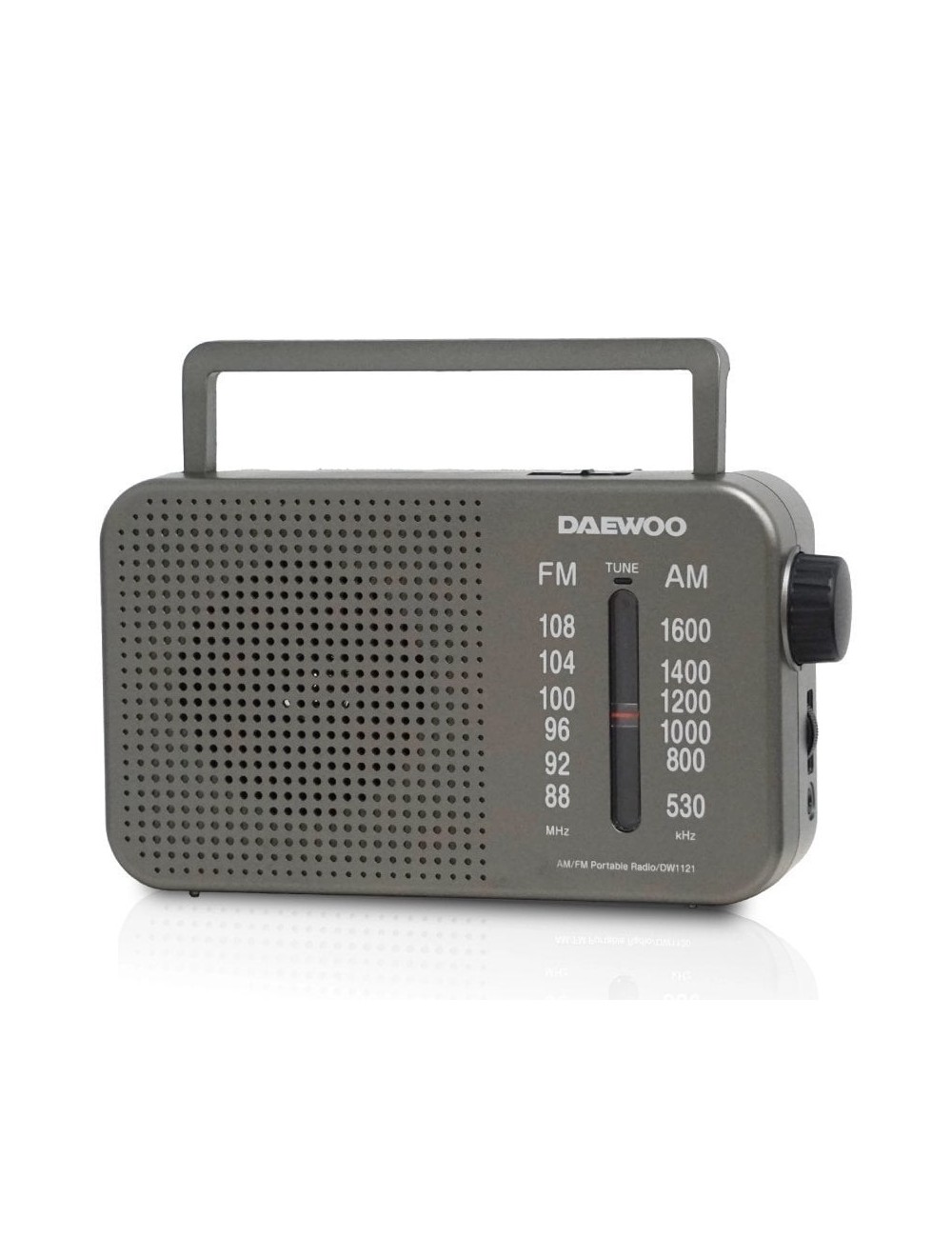 Radio Portátil Daewoo DW1121/con Cable/ a Pilas/ Gris
