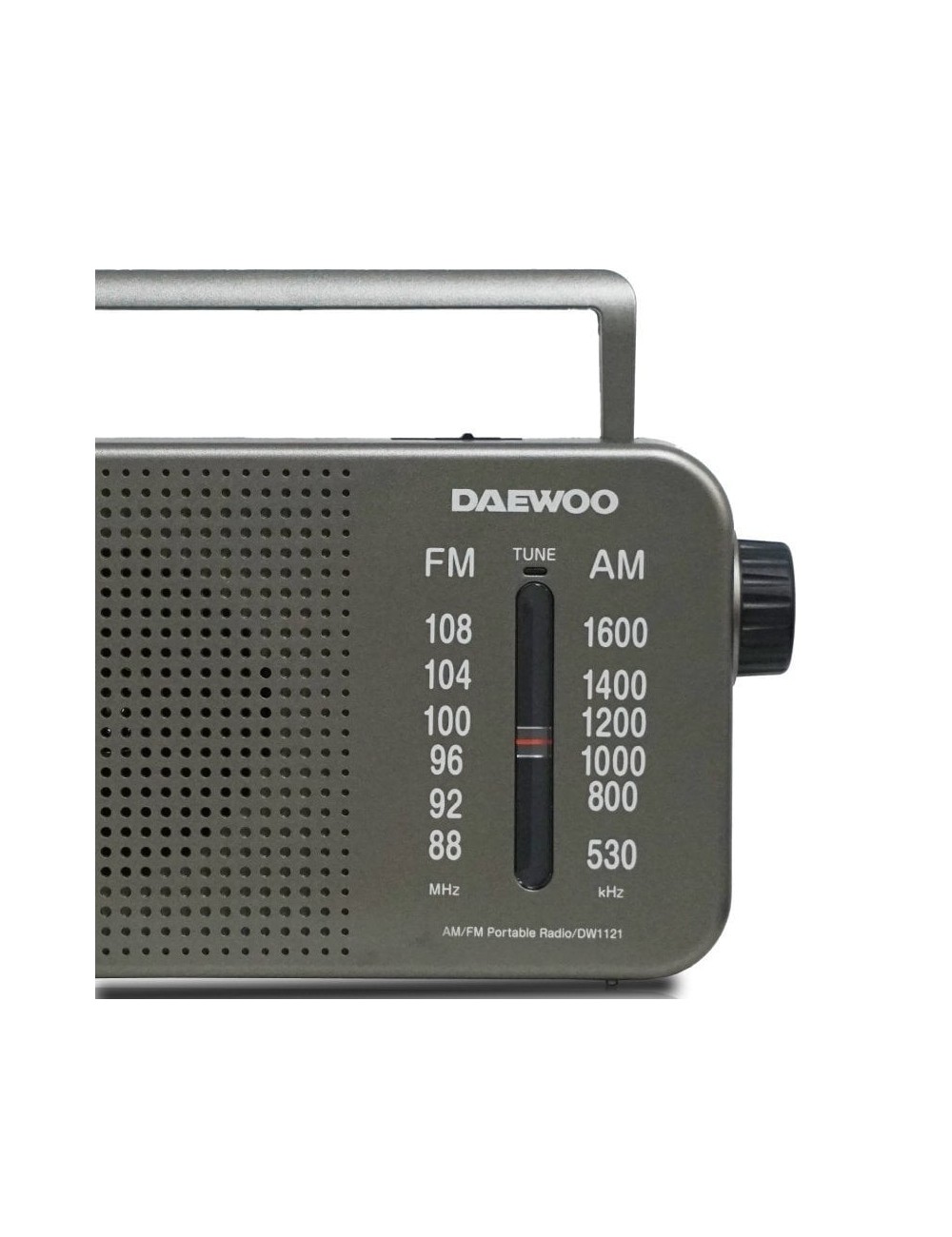 Radio Portátil Daewoo DW1121/con Cable/ a Pilas/ Gris