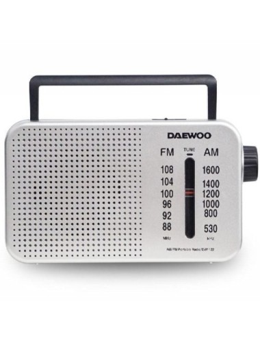 Radio Portátil Daewoo DW1122/ Plata