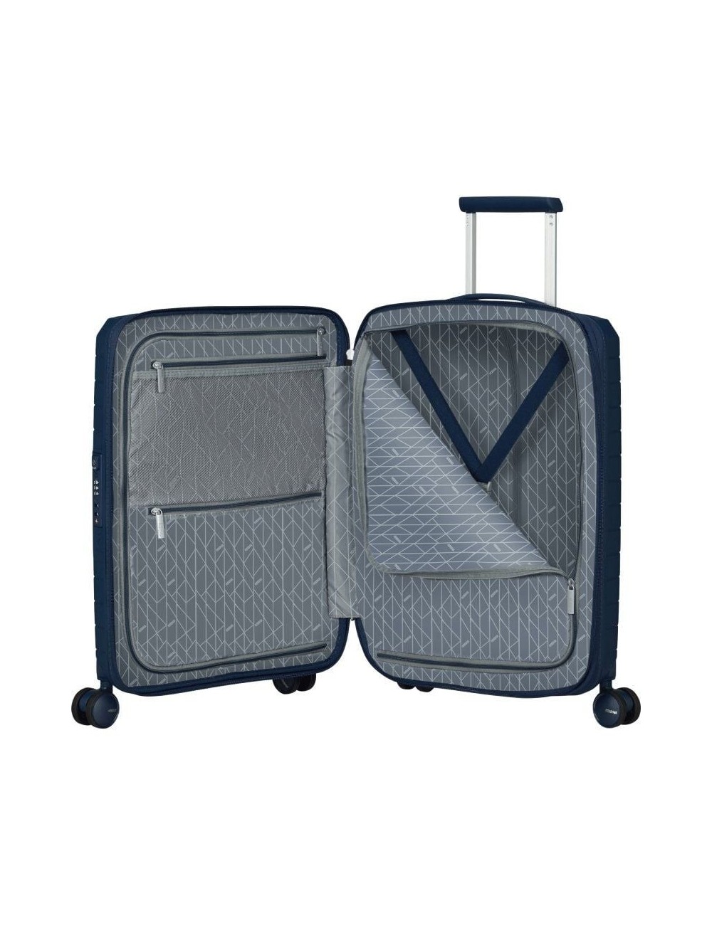 Maleta de Cabina American Tourister FastForward Spinner Expansible 55cm/ 55x40x23cm/ 4 Ruedas/ Azul Marino