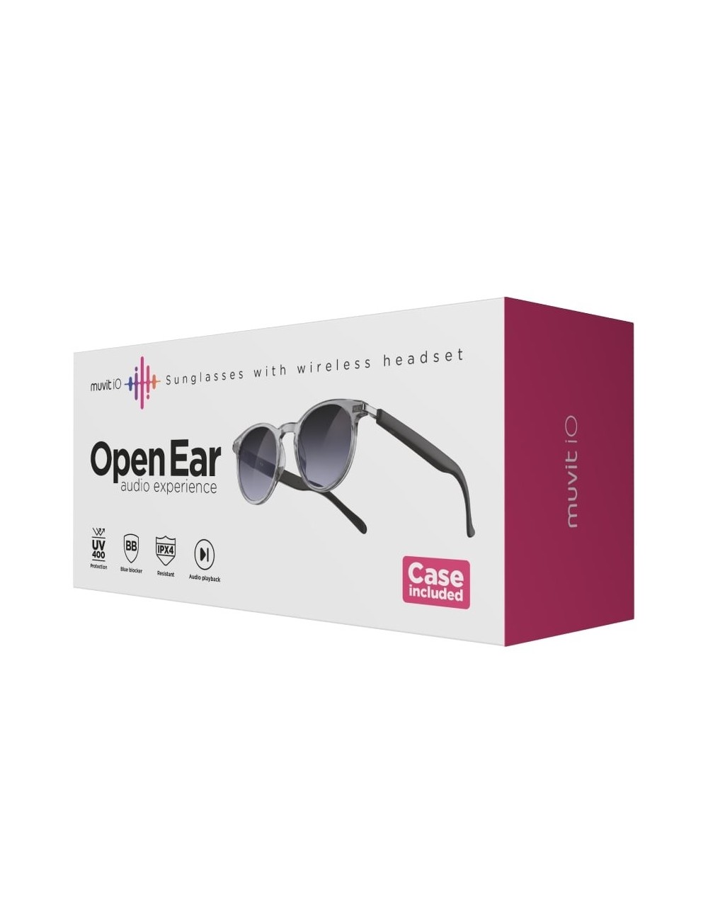 Gafas de Sol Inteligentes Muvit IO MIOAGL002/ Gris Transparente