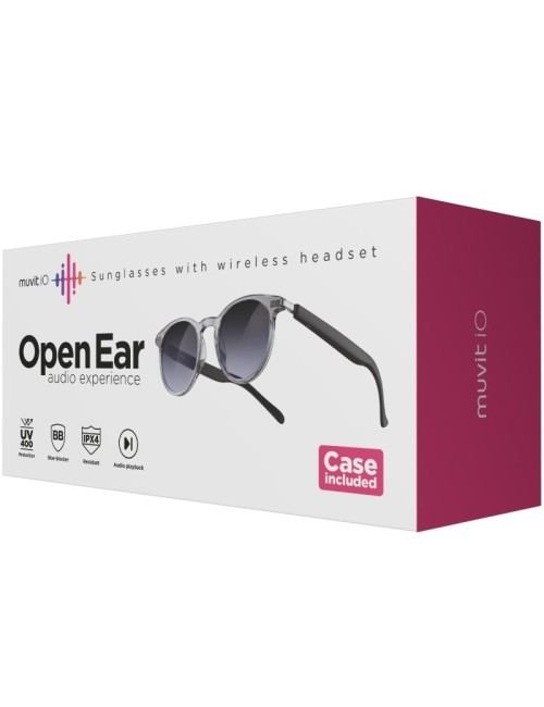 Gafas de Sol Inteligentes Muvit IO MIOAGL002/ Gris Transparente