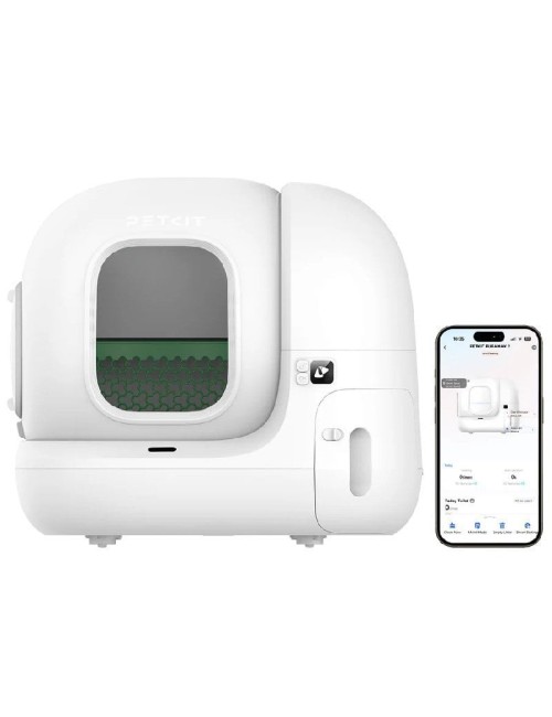Arenero para Gatos Autolimpiable PetKit PURA MAX 2/ 76L/ Control desde APP/ Blanco Mate