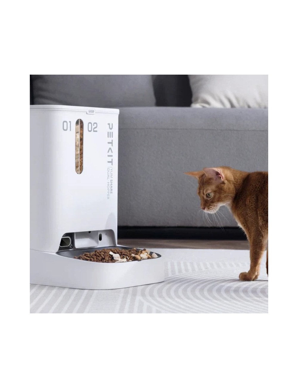 Comedero de mascotas Inteligente PetKit YumShare Dual-Hopper/ Cámara HD/ con Micrófono