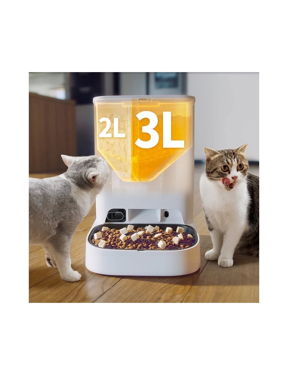 Comedero de mascotas Inteligente PetKit YumShare Dual-Hopper/ Cámara HD/ con Micrófono