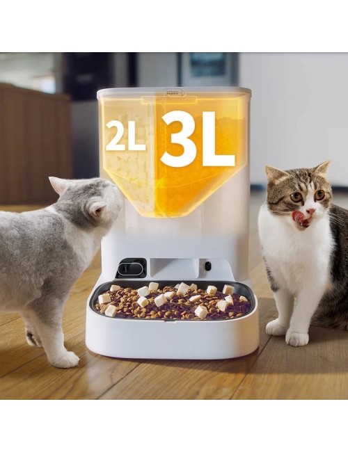 Comedero de mascotas Inteligente PetKit YumShare Dual-Hopper/ Cámara HD/ con Micrófono