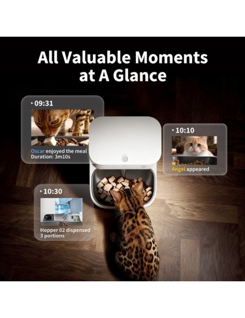 Comedero de mascotas Inteligente PetKit YumShare Dual-Hopper 2/ Cámara HD/ con Micrófono