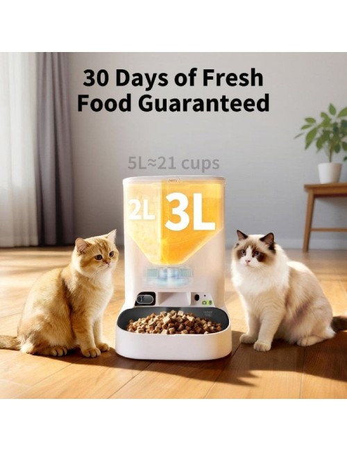 Comedero de mascotas Inteligente PetKit YumShare Dual-Hopper 2/ Cámara HD/ con Micrófono
