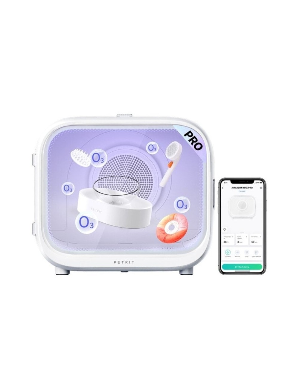 Cabina de Aseo para Mascotas PetKit Airsalon Max Pro/ 60L/ Control desde APP
