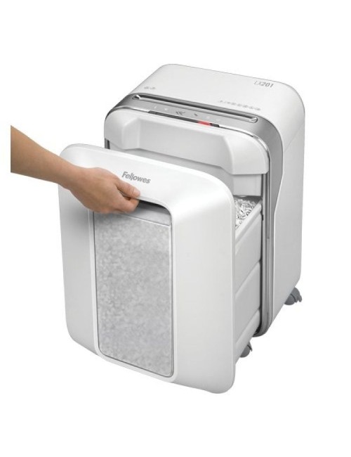 Destructora Fellowes LX201/ Corte en Microcorte de 2 x 12mm/ Blanco