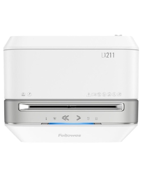 Destructora Fellowes LX211/ Microcorte de 2 x 12mm/ Blanca