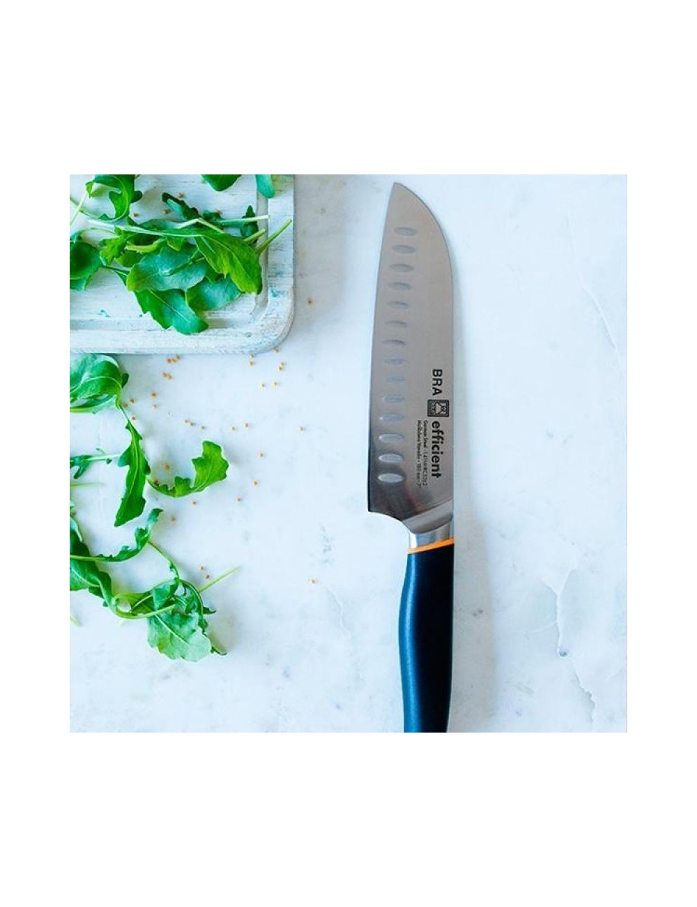 Cuchillo Santoku Bra Efficient A198003/ Hoja 130mm/ Acero inoxidable