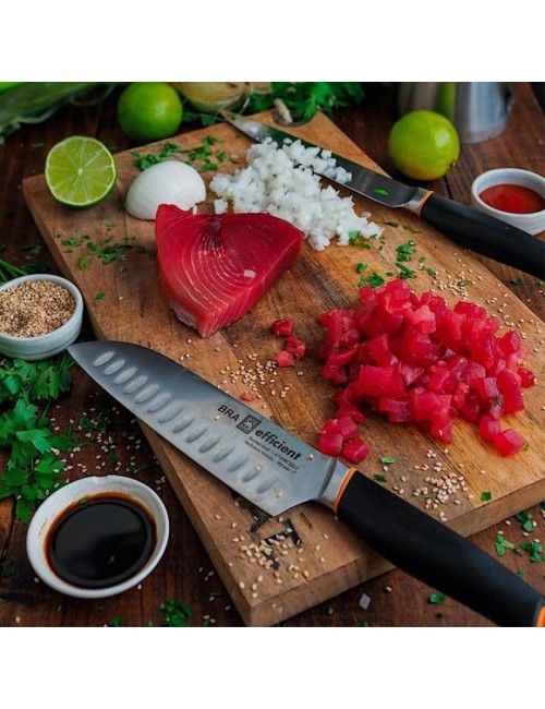 Cuchillo Santoku Bra Efficient A198003/ Hoja 130mm/ Acero inoxidable