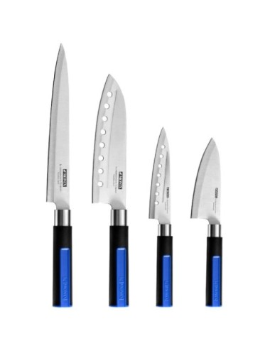 Pack 6 Piezas Monix Solid+ M355003/ 4 Cuchillos Santoku/ 1 Tijeras Solid Pro/ 1 Tacoma Organizadora