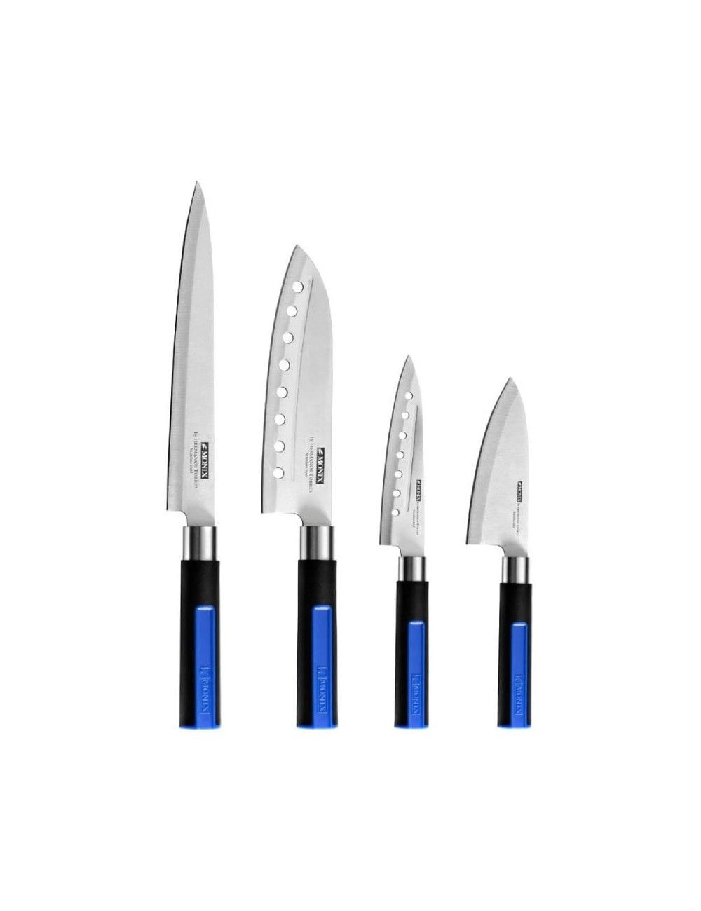 Pack 6 Piezas Monix Solid+ M355003/ 4 Cuchillos Santoku/ 1 Tijeras Solid Pro/ 1 Tacoma Organizadora