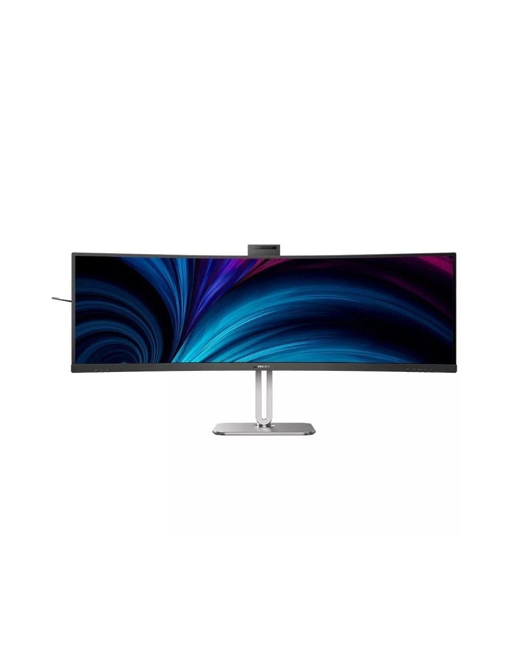 Monitor Profesional Ultraparonámico Curvo Philips 49B2U5900CH 48.8'/ Dual QHD/ Webcam/ Multimedia/ Regulable en altura/ Plata y 