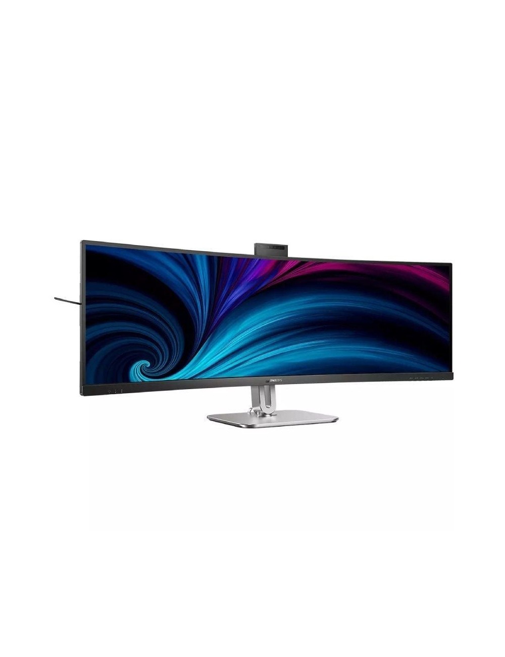 Monitor Profesional Ultraparonámico Curvo Philips 49B2U5900CH 48.8'/ Dual QHD/ Webcam/ Multimedia/ Regulable en altura/ Plata y 