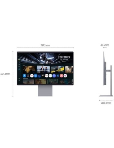 Smart Monitor Gaming Samsung M9 M90SF S32FM900SU 32'/ 4K/ 0.03ms/ 165Hz/ QD-OLED/ Multimedia/ Regulable en altura/ Smart TV/ Pla