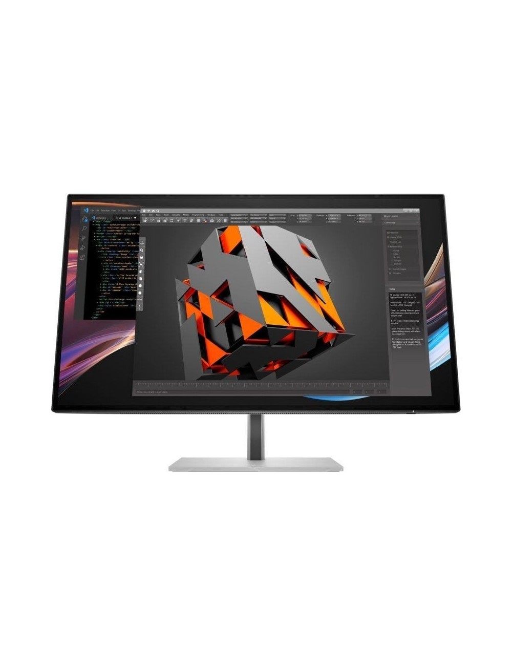 Monitor Profesional HP Pro serie 7 27'/ 4K/ Regulable en Altura/ Plata
