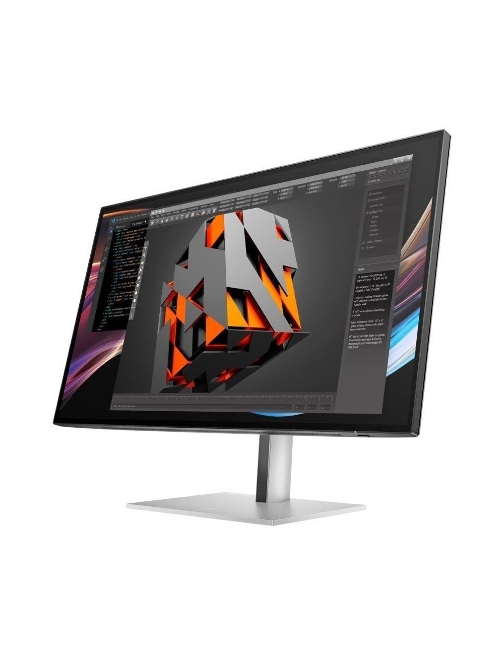 Monitor Profesional HP Pro serie 7 27'/ 4K/ Regulable en Altura/ Plata