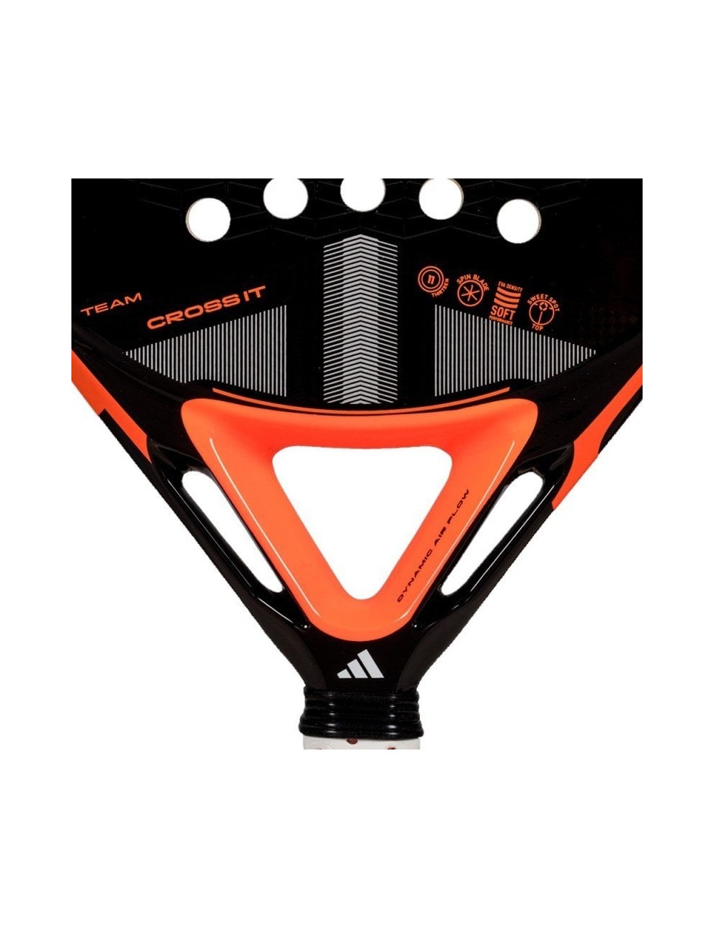 Pala de Pádel Adidas Cross It Team 3.4 2025/ Negra y Naranja