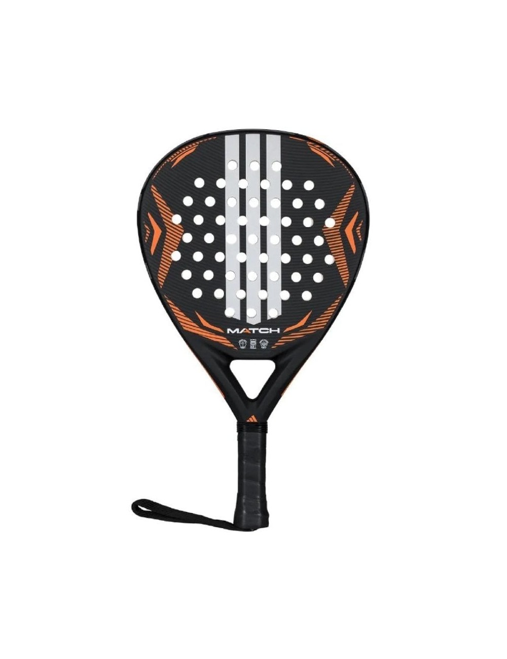 Pala de Pádel Adidas Match 3.5 2026/ Negra y Naranja
