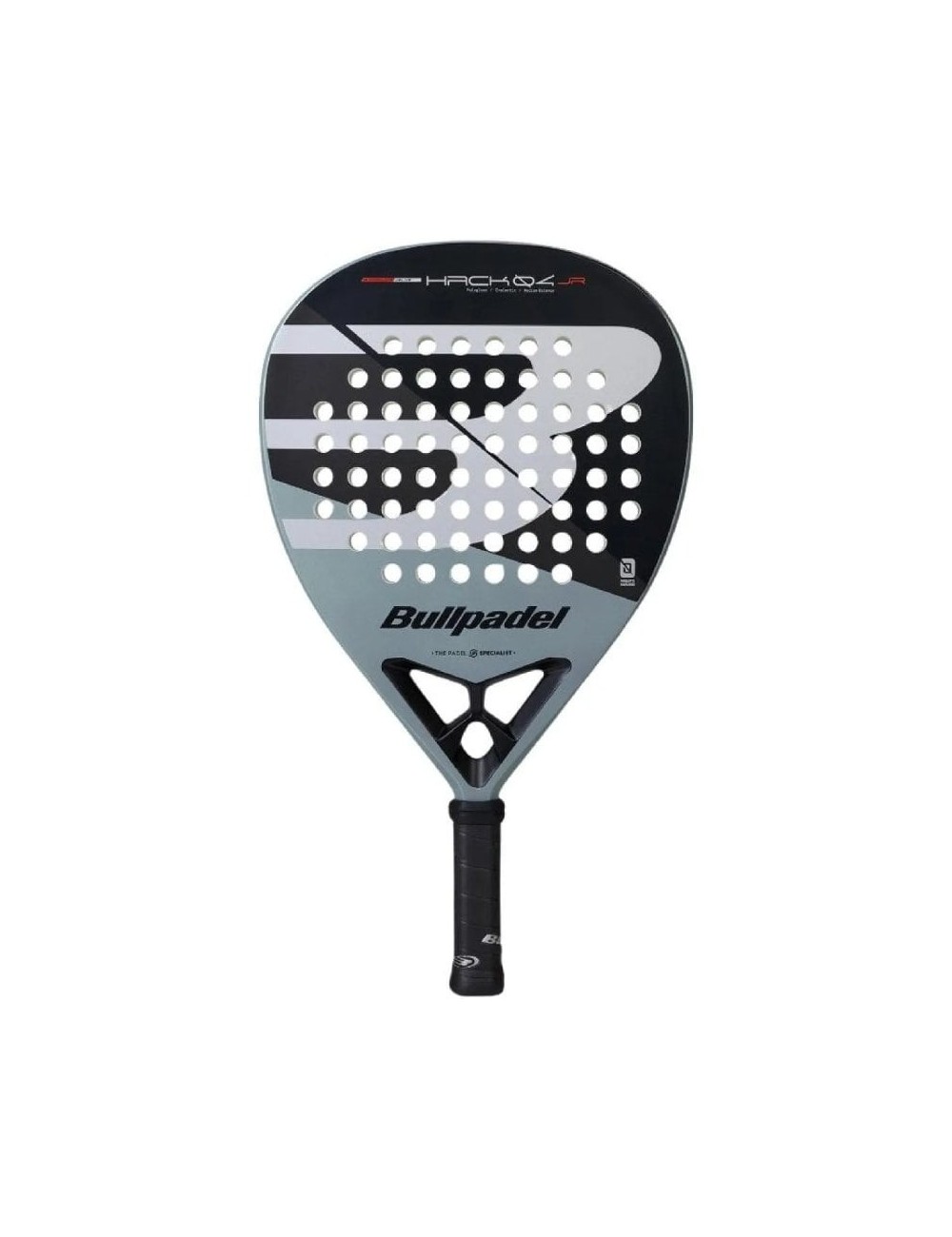 Pala de Pádel Bullpadel Hack 04 Junior 2026 (Paquito Navarro)/ Negra y Gris