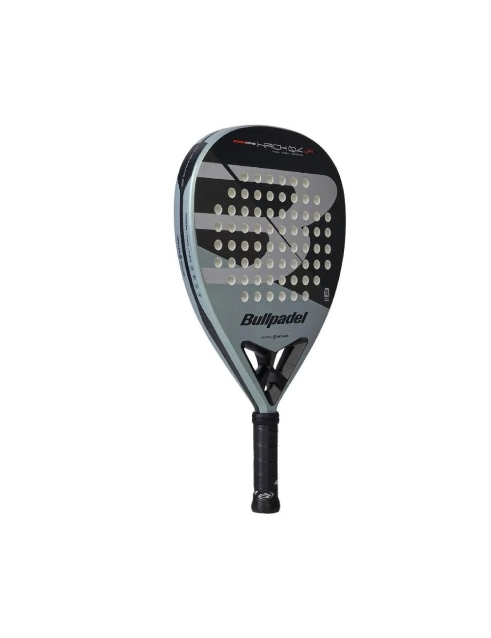 Pala de Pádel Bullpadel Hack 04 Junior 2026 (Paquito Navarro)/ Negra y Gris