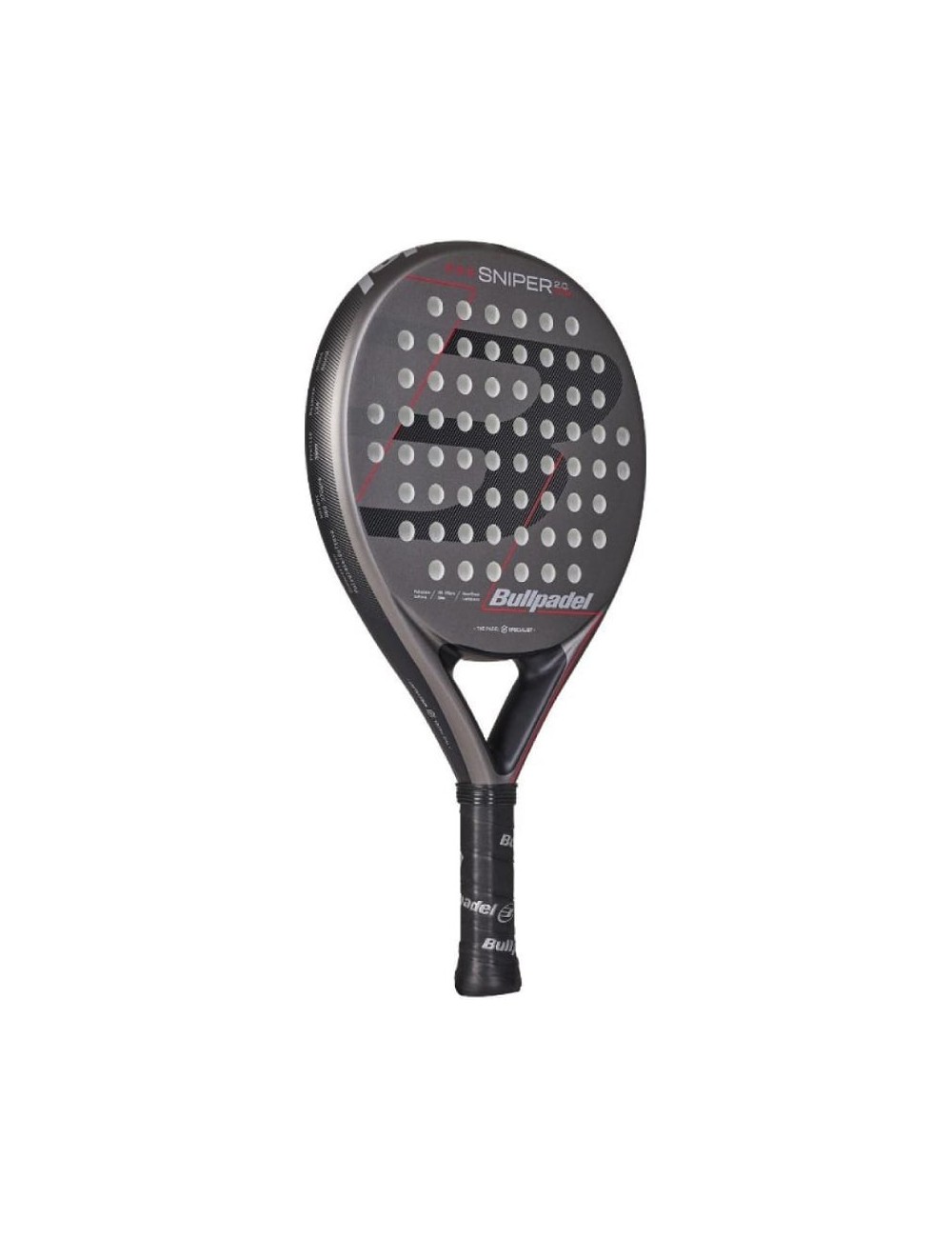 Pala de Pádel Bullpadel Sniper 2.0 Control 2026/ Gris y Roja