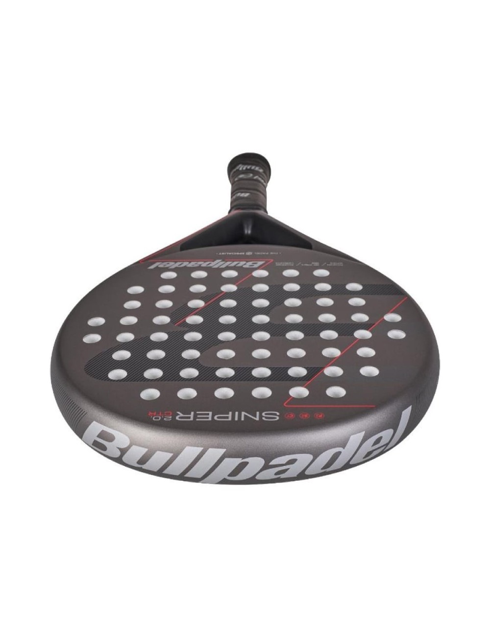 Pala de Pádel Bullpadel Sniper 2.0 Control 2026/ Gris y Roja