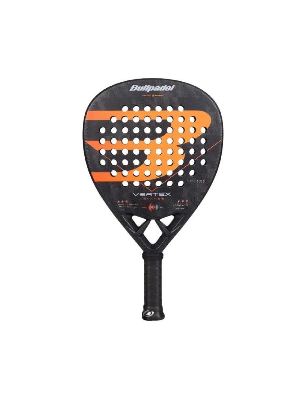 Pala de Pádel Bullpadel Vertex Advance 2026  Negra y Naranja