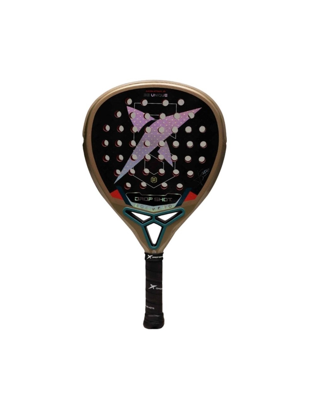 Pala de Pádel Drop Shot Axion Attack Junior (Jon Sanz)/ Marrón y Negra
