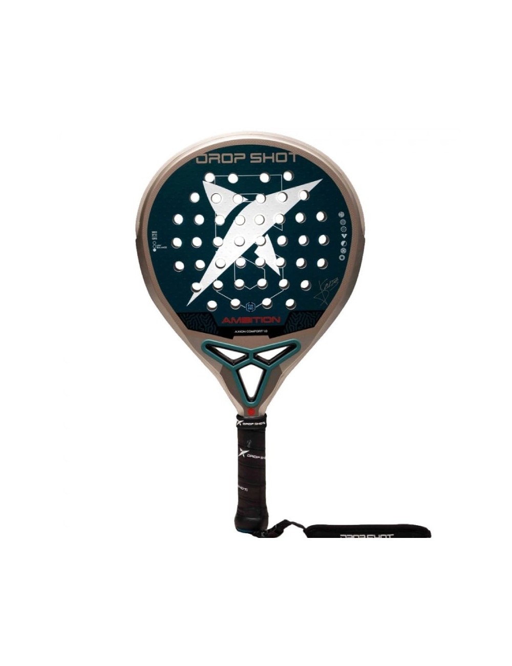 Pala de Pádel Drop Shot Axion Comfort 1.0 2026/ Marrón y Negra