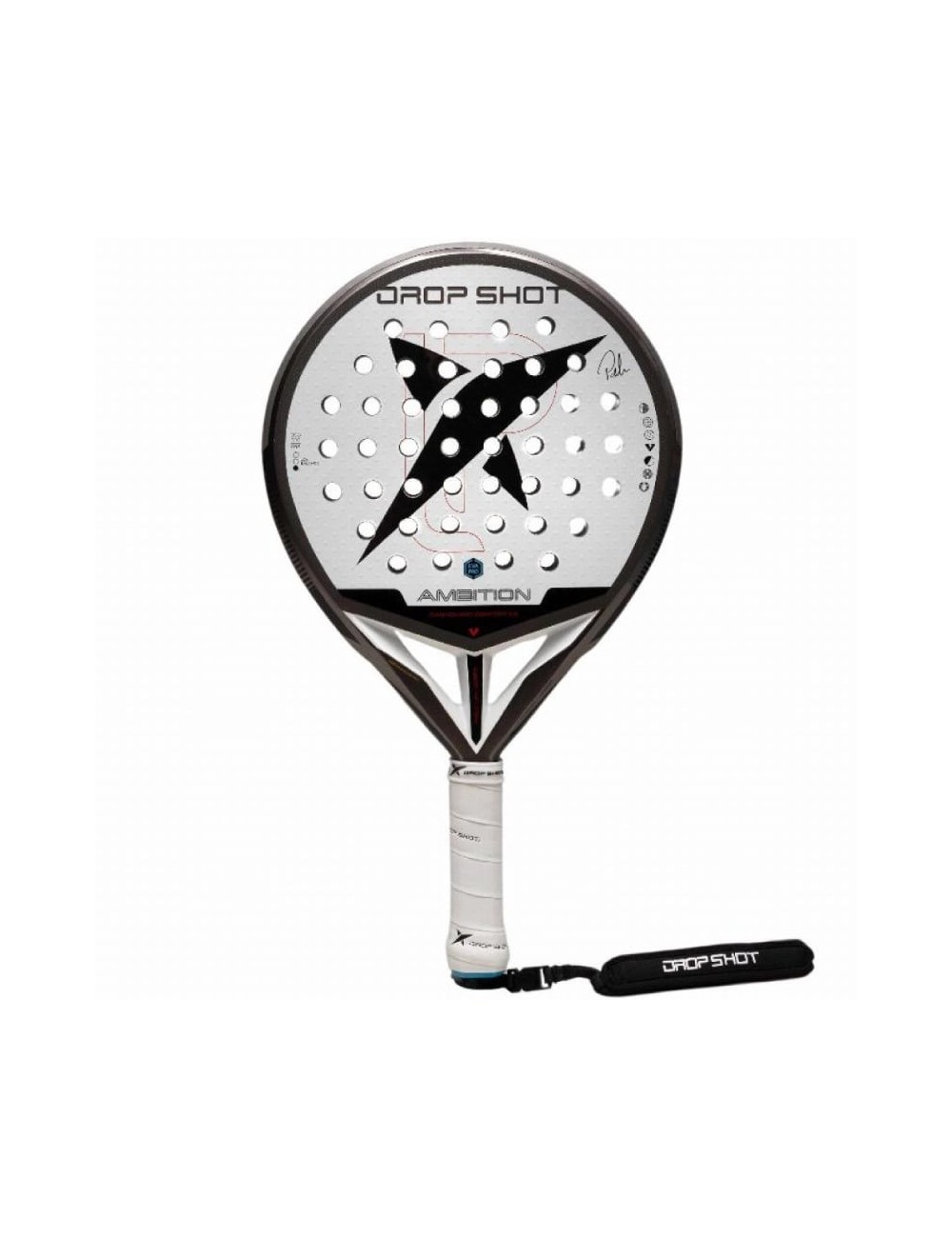 Pala de Pádel Drop Shot Canyon Pro Comfort 2.0 2026 (Pablo Lima)/ Blanca