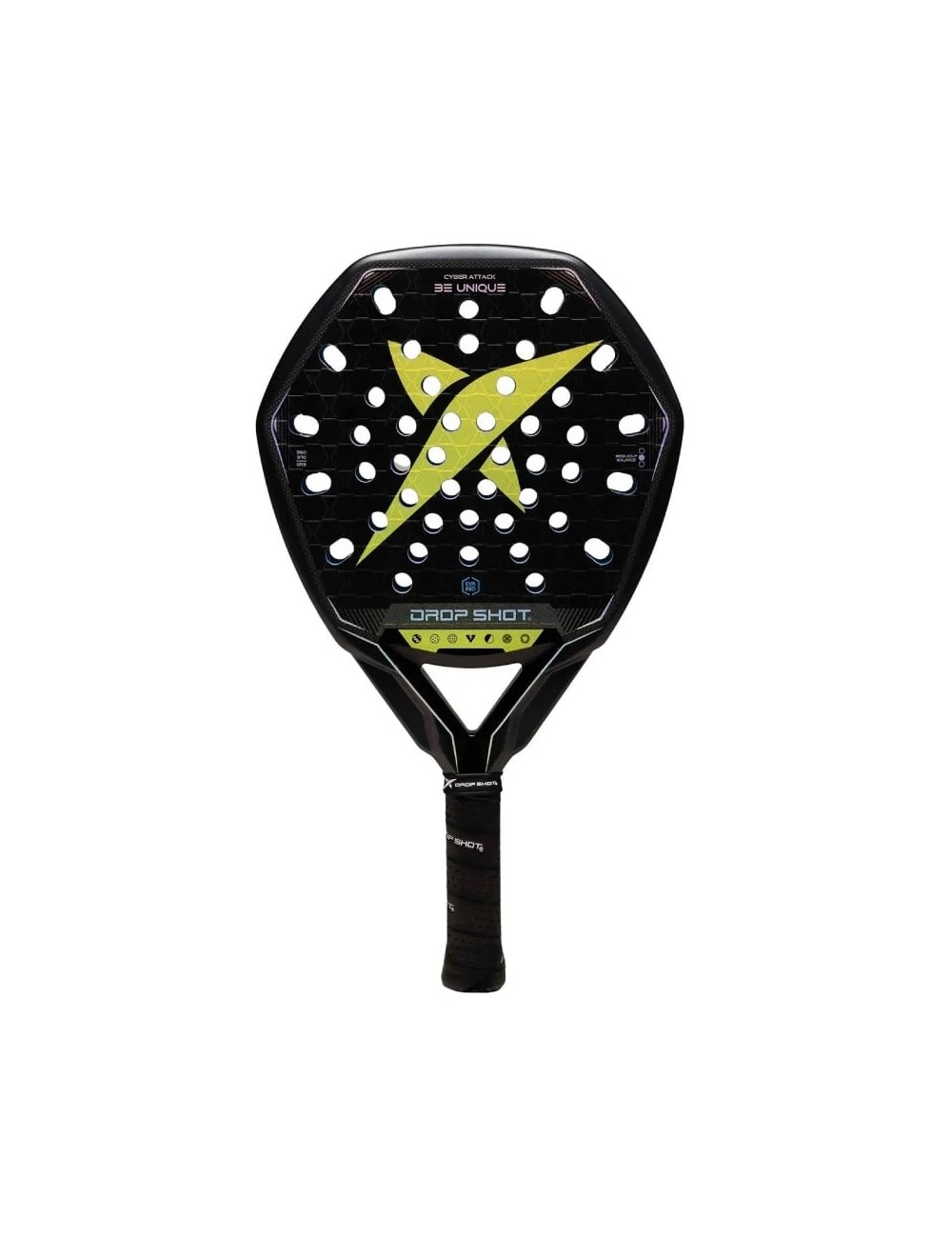 Pala de Pádel Drop Shot Cyber Attack 2026/ Negra