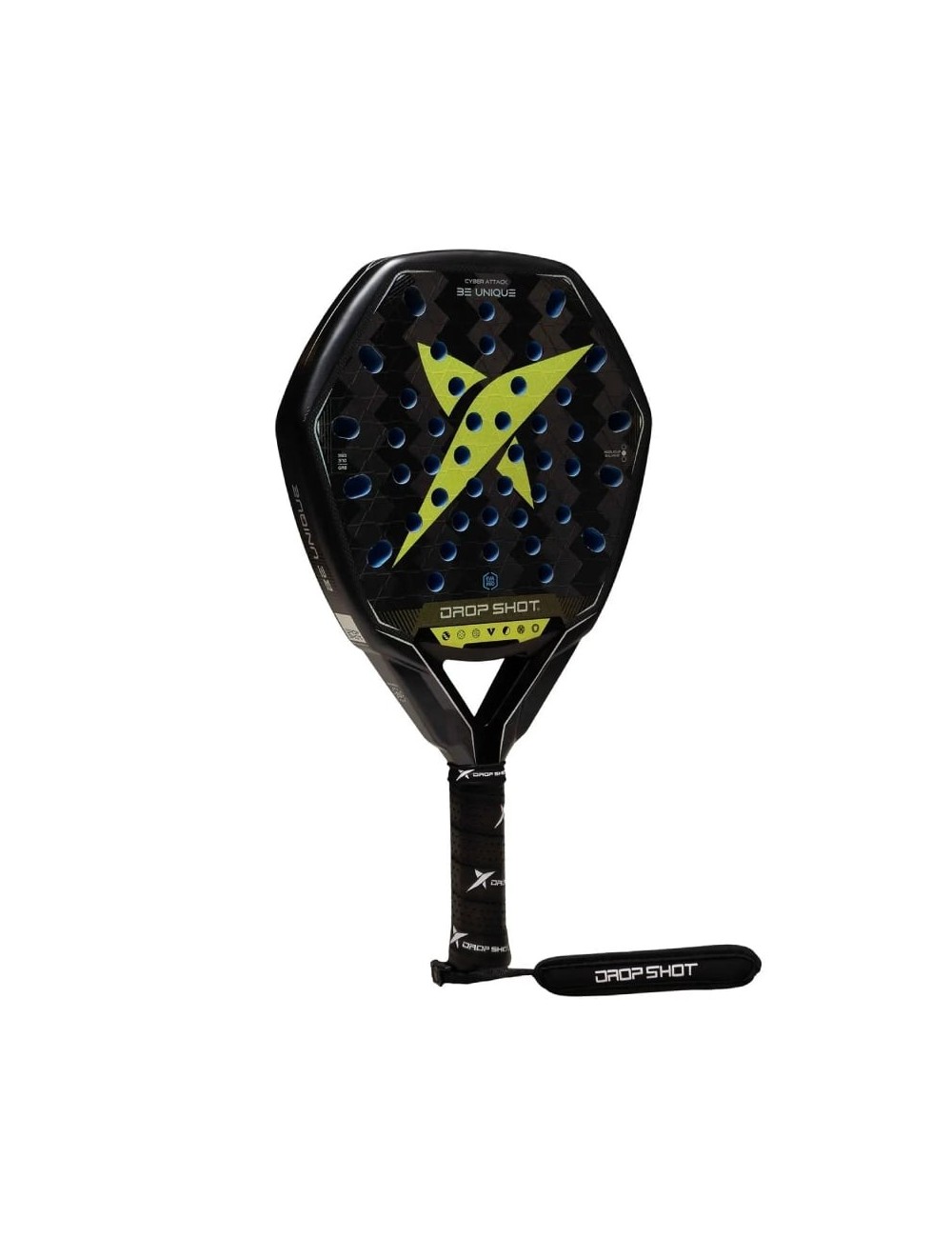 Pala de Pádel Drop Shot Cyber Attack 2026/ Negra