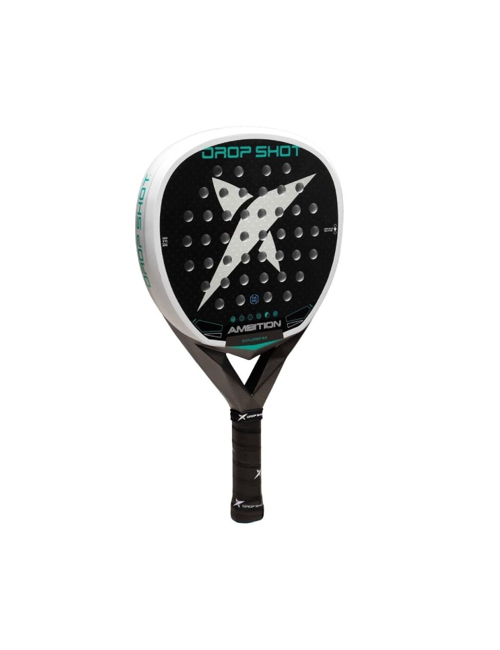 Pala de Pádel Drop Shot Explorer 9.0 2026/ Negra y Blanca