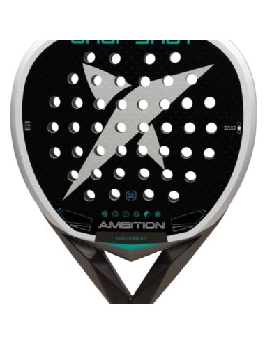 Pala de Pádel Drop Shot Explorer 9.0 2026/ Negra y Blanca