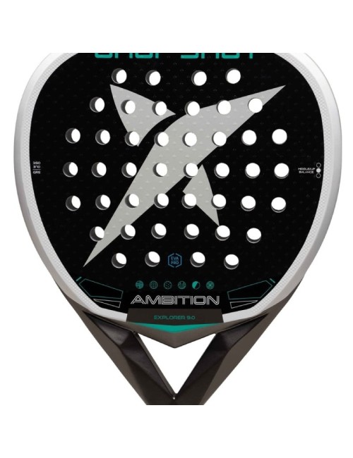 Pala de Pádel Drop Shot Explorer 9.0 2026/ Negra y Blanca