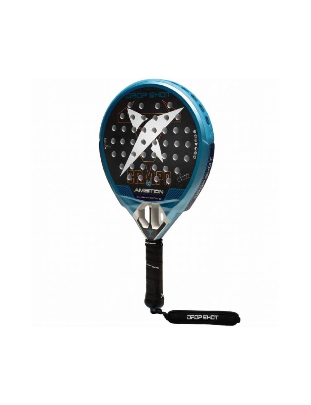 Pala de Pádel Drop Shot Explorer Pro Confort 2.0 2026 (Lucas Campagnolo)/ Azul y Negra