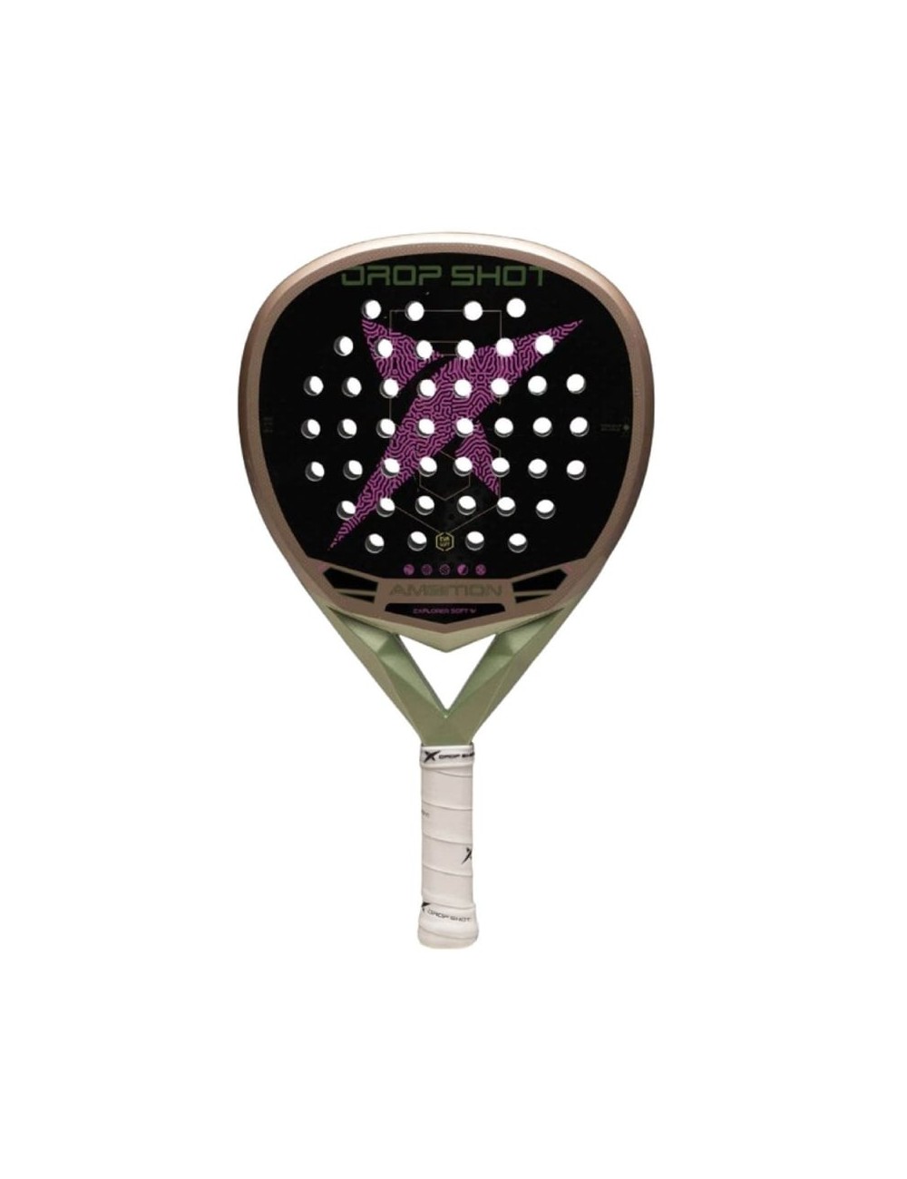 Pala de Pádel Drop Shot Explorer Soft Woman 2026/ Marrón y Púrpura