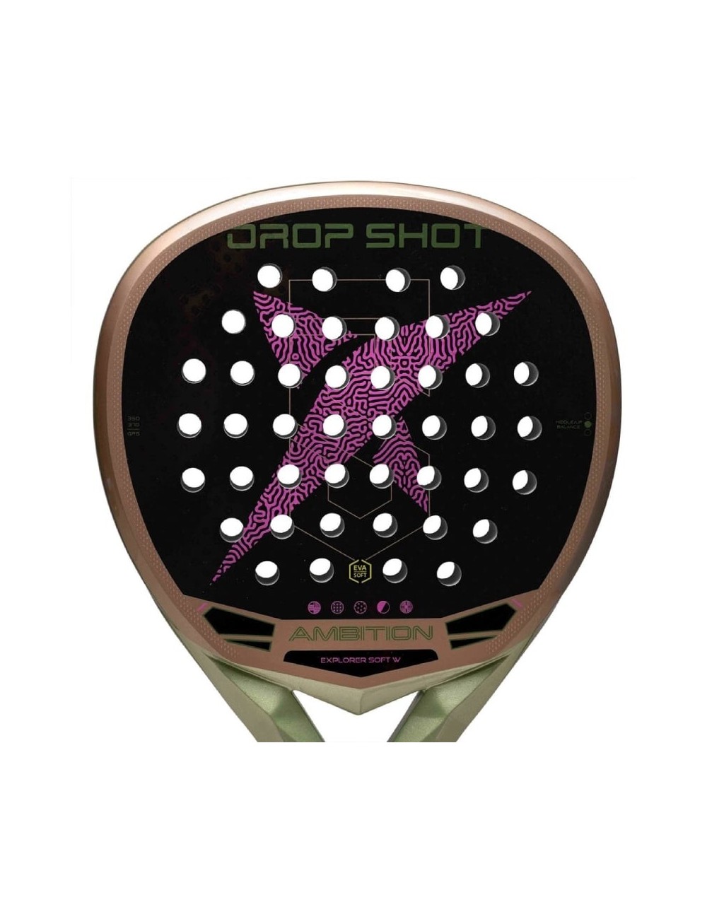 Pala de Pádel Drop Shot Explorer Soft Woman 2026/ Marrón y Púrpura