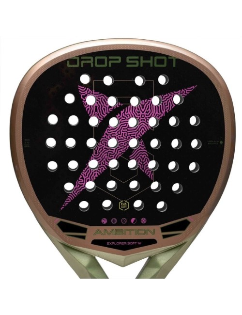 Pala de Pádel Drop Shot Explorer Soft Woman 2026/ Marrón y Púrpura