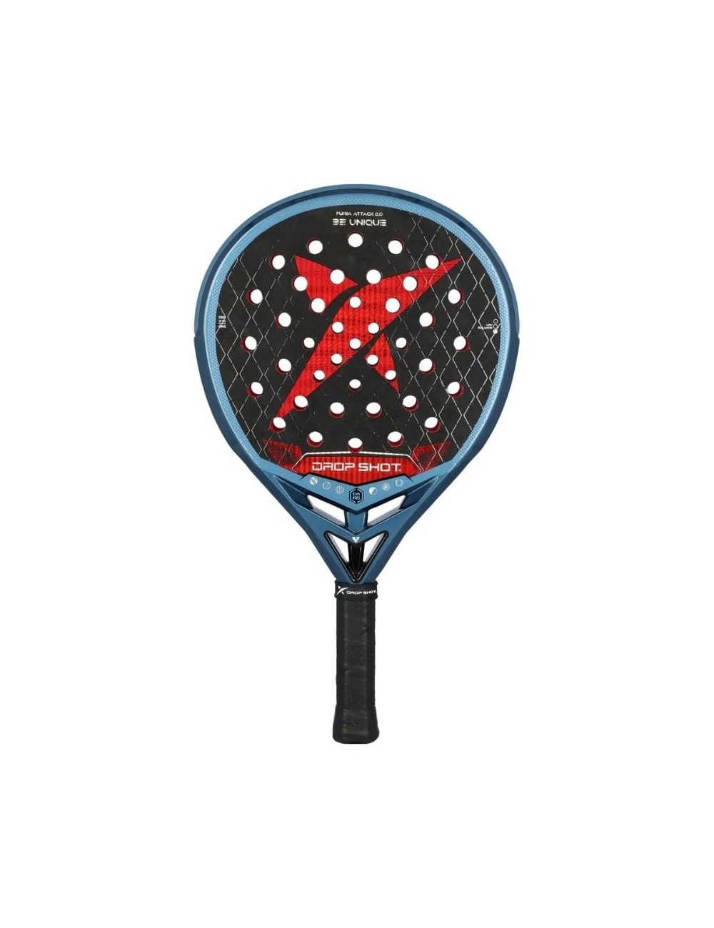 Pala de Pádel Drop Shot Furia Attack 2.0/ Roja y Azul