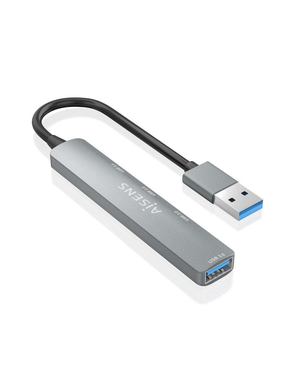Hub USB 3.0 Aisens A106-0859/ 4xUSB/ Gris