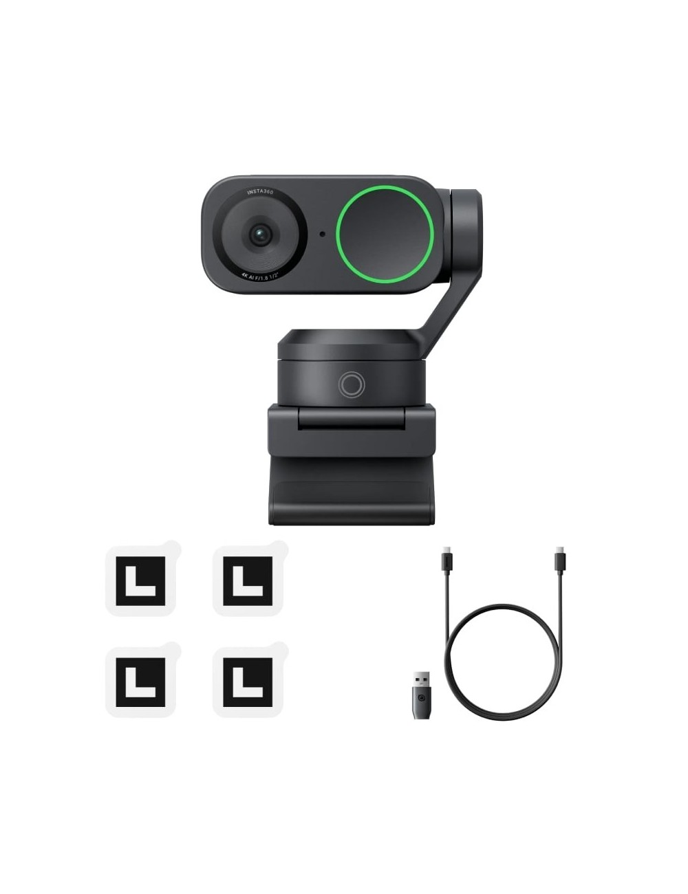 Webcam Insta360 Link 2/ Seguimiento de IA/ Control por gestos/ 3840 x 2160 4K UHD