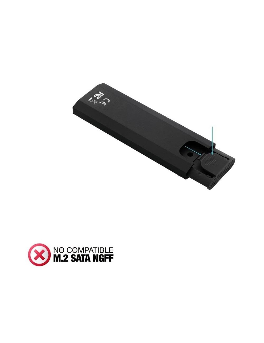 Caja Externa para Disco SSD M.2 NVMe TooQ TQE-2231B/ USB 3.1
